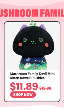 Mushroom Family Devil Mint Kitten Kawaii Plushios 